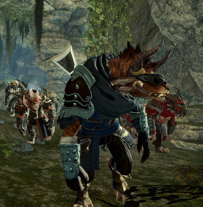 Allied Legions moving through Drizzlewood mines.