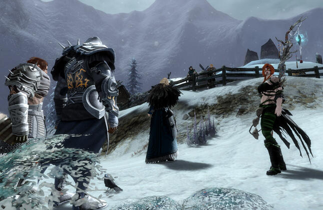 An eagle and three ravens.